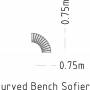 Sofiero Bench Curved 90° фото 2
